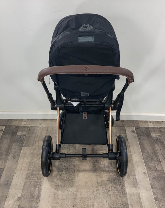 Shop Cybex PRIAM Stroller, 2022, Rosegold, Deepest Black at Goodbuygears