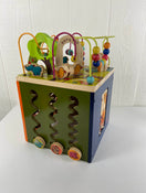 used B. Toys Zany Zoo Wooden Activity Cube