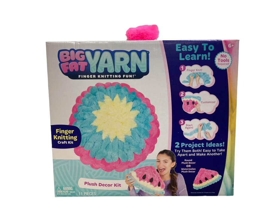 used Big Fat Yarn Finger Knitting Craft Kit