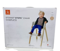 Shop Stokke Steps Chair, White/Natural at Goodbuygears