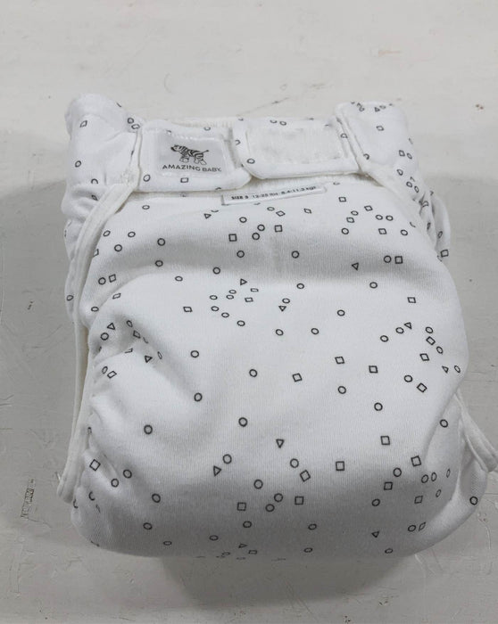 used Smart Nappy NextGen Hybrid Cloth Diaper Cover, Size 3 12-25 lbs Grey