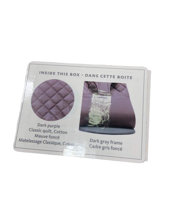Shop BabyBjorn Bouncer Bliss, Dark Gray Frame, Dark Purple Classic Quilt at Goodbuygears