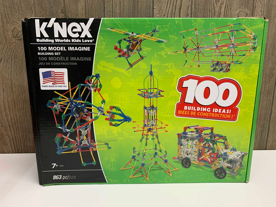 used K’NEX 100 Model Imagine Building Set