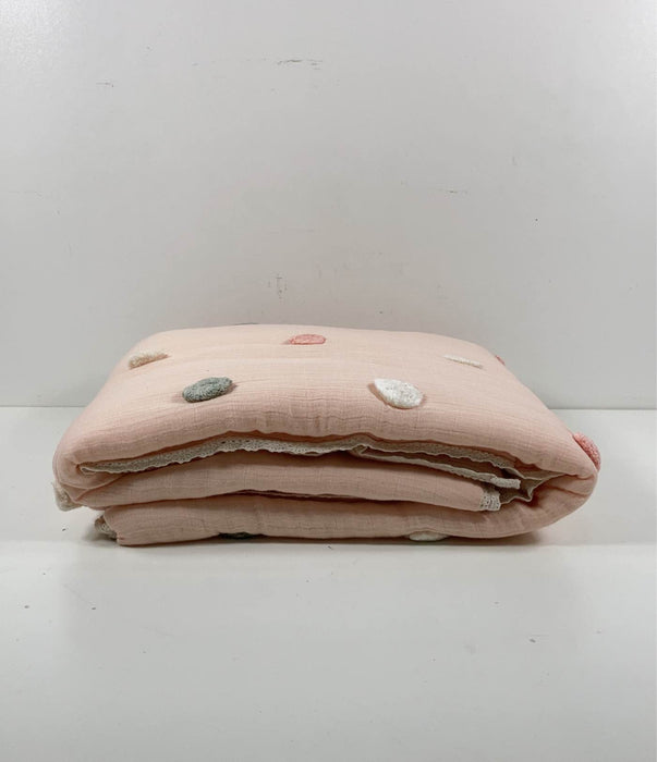 Shop Crane Baby Quilted Blanket, Parker Pom Pom Pink at Goodbuygears