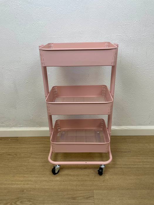 used ECR4Kids 3 Tier Metal Rolling Untility Storage Organizer