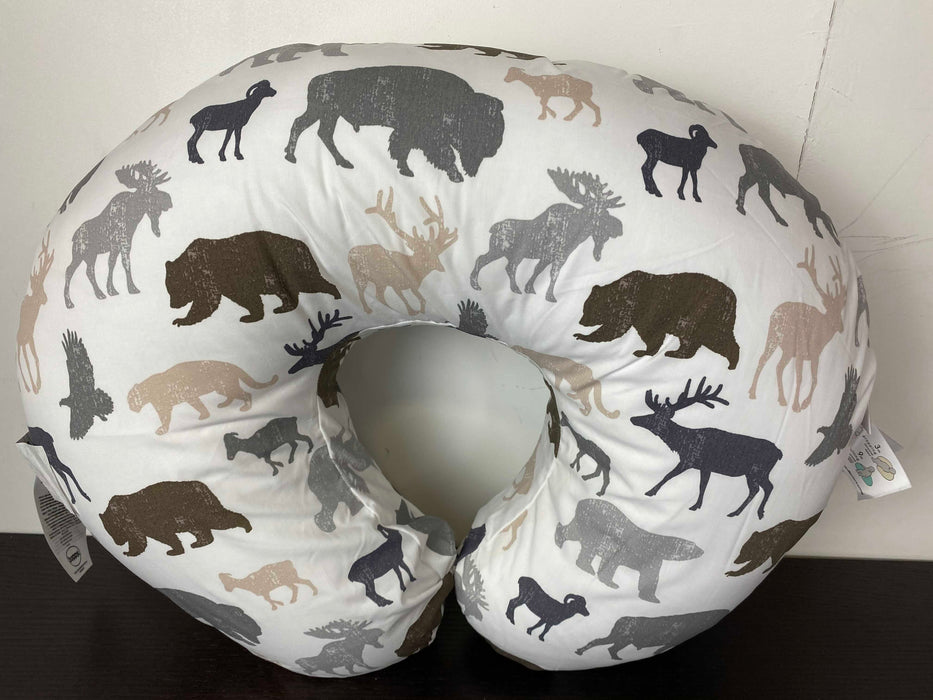 used Boppy Nursing Pillow, Neutral Wildlife