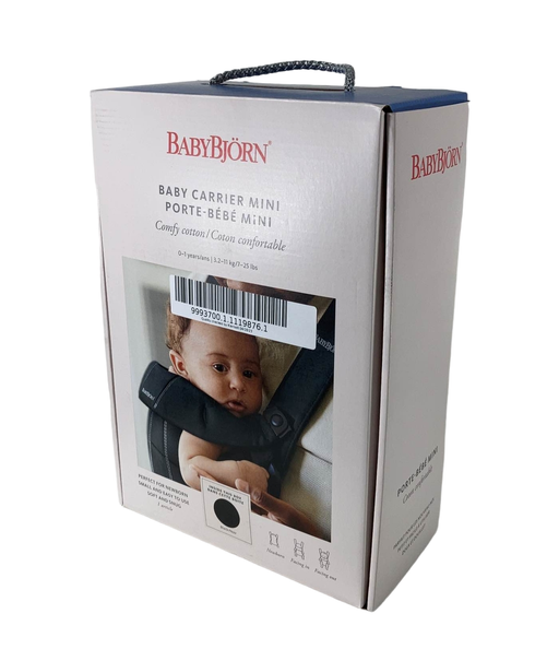 Shop BabyBjorn Baby Carrier Mini, Black Cotton at Goodbuygears