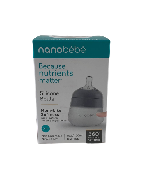 Shop Nanobébé Flexy Silicone Baby Bottle, 5oz, Grey at Goodbuygears