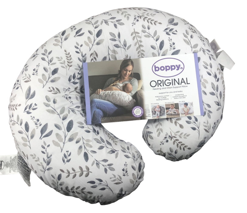 Shop Boppy Nursing and Infant Support Pillow, Grey Taupe Leaves at Goodbuygears