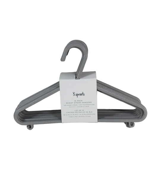 Shop 3 Sprouts 15 Pack Baby Wheat Straw Plastic Hangers, Grey at Goodbuygears