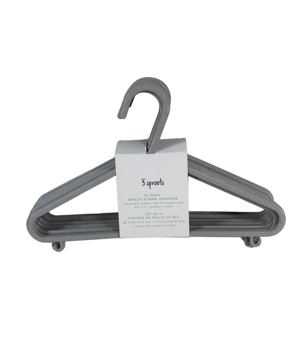 Shop 3 Sprouts 15 Pack Baby Wheat Straw Plastic Hangers, Grey at Goodbuygears