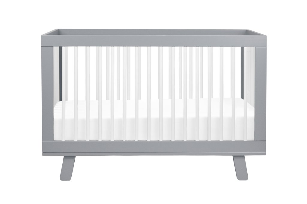 Babyletto Hudson 3-in-1 Convertible Crib, 2021 Grey & White