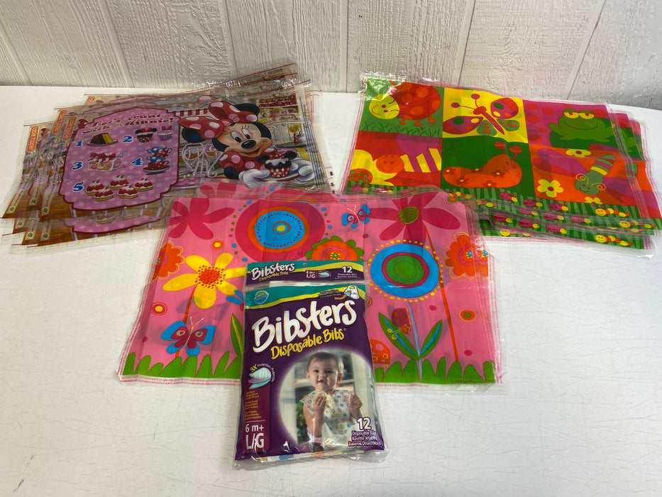 BUNDLE Disposable Baby Bibs And Placemats