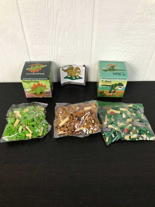 Image Mini building blocks kits: stegosaurus and t rex