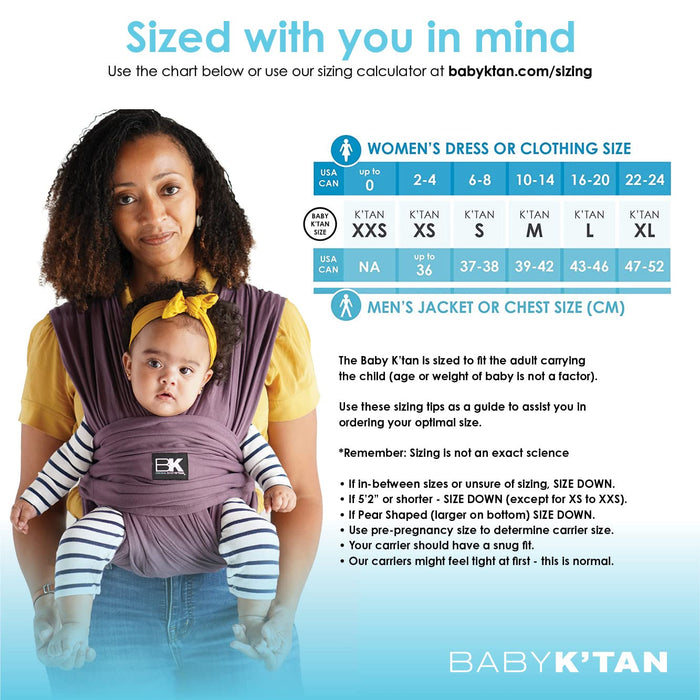 Shop Baby K'tan Baby Carrier, X-Small, Original, Black at Goodbuygears