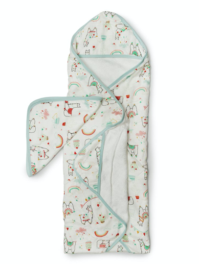 LouLou Lollipop Hooded Towel Set, Llama