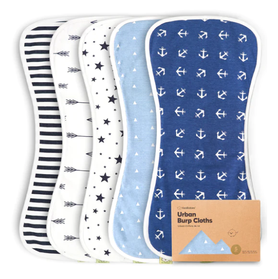KeaBabies Urban Burp Cloths, Adventurer