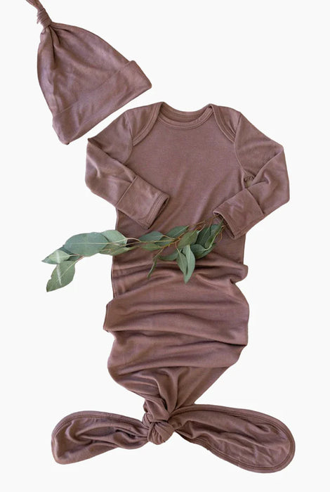 Shop Solly Baby Knotted Gown, Rose Quartz, 0-3 Months at Goodbuygears