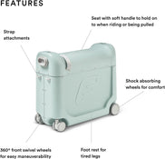 Shop Stokke JetKids BedBox + Crew backpack Travel Bundle, Green Aurora at Goodbuygears