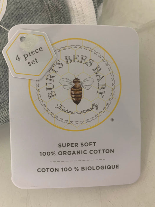secondhand Burt’s Bees Baby Organic Lap Shoulder Bibs, Heather Gray
