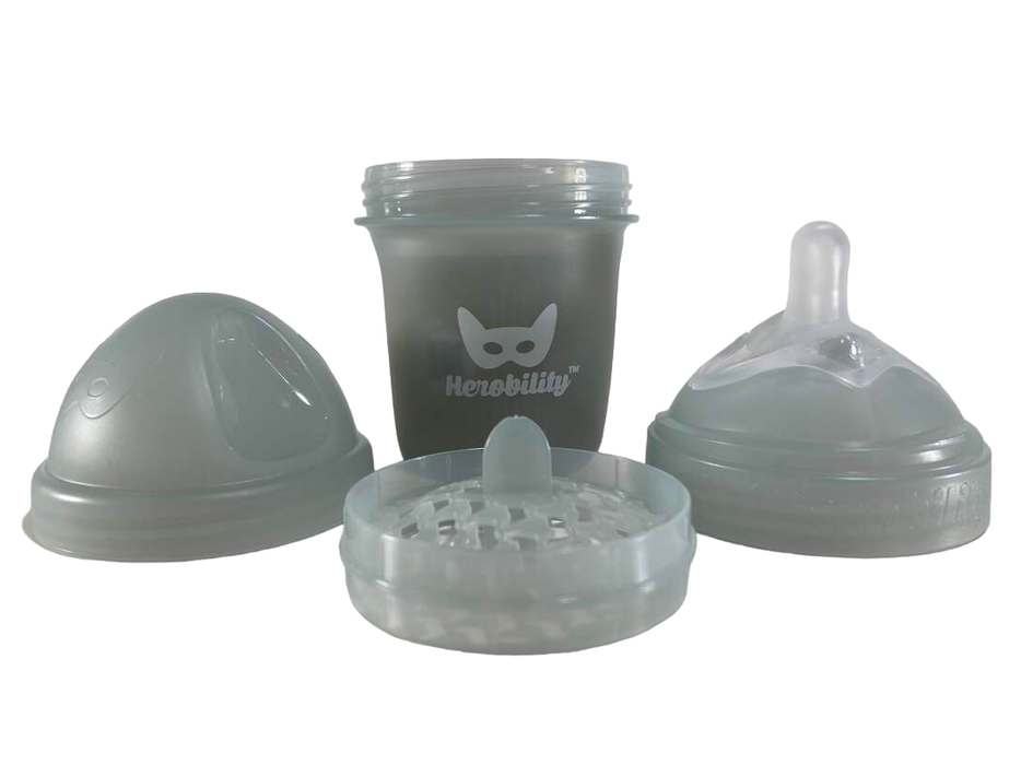 Shop Herobility Wide-Neck Baby Bottle, Gray, 0+ month, 1 Count at Goodbuygears