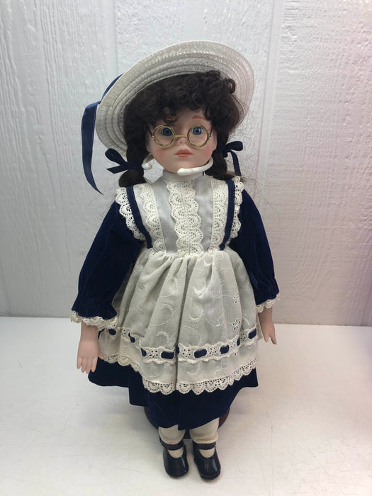used Baby Doll With Clothes, Porcelain