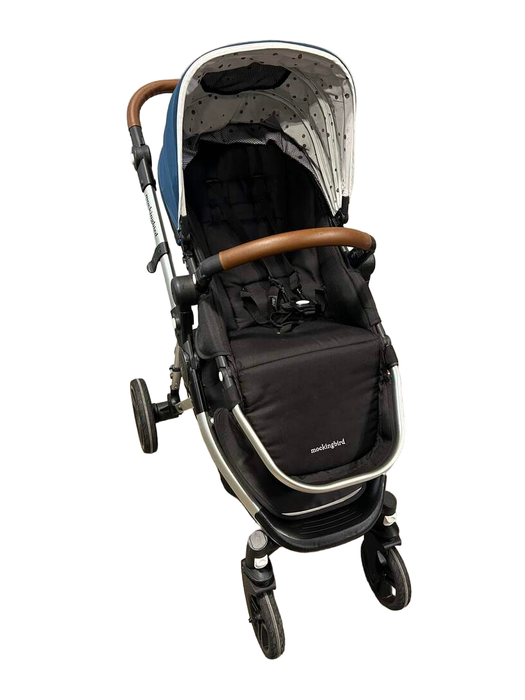 Shop Mockingbird Single Stroller, 2020, Sea, Watercolor Drops, Silver With Penny Leather at Goodbuygears