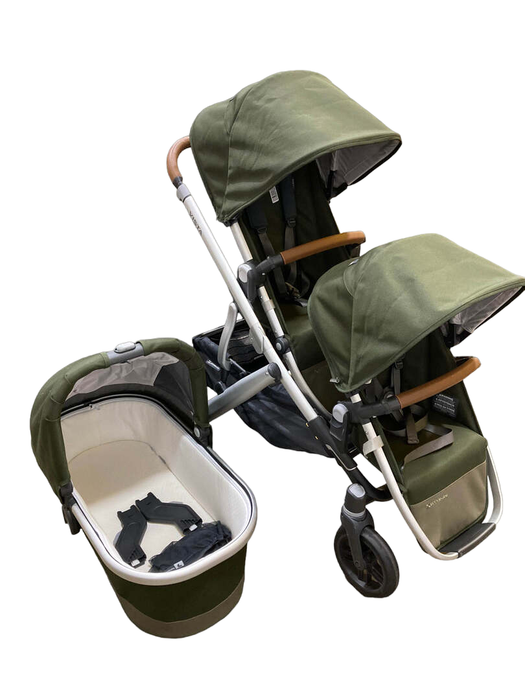 Shop UPPAbaby VISTA V2 Double Stroller, 2019, Hazel (Olive Green ) at Goodbuygears