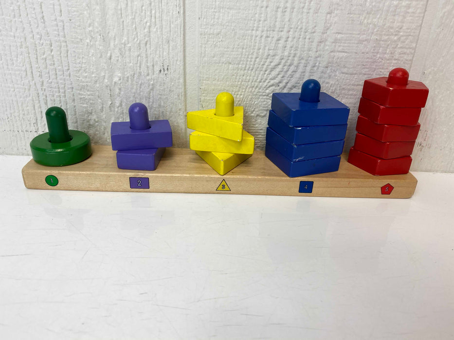 used Melissa & Doug Stack & Sort Board