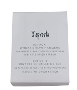 Shop 3 Sprouts 15 Pack Baby Wheat Straw Plastic Hangers, Grey at Goodbuygears