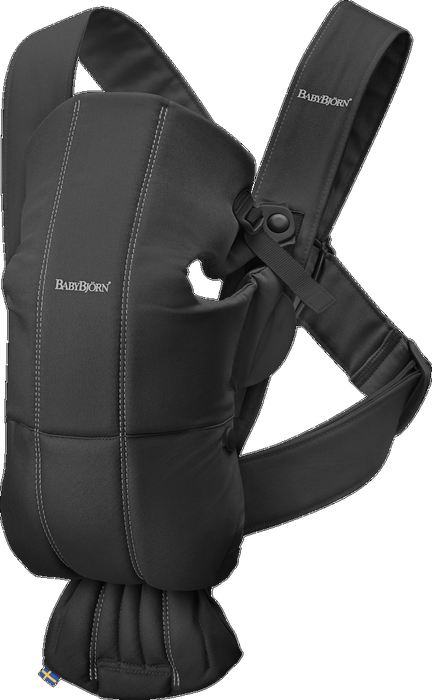 Shop BabyBjorn Baby Carrier Mini, Black Woven at Goodbuygears