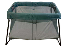 Shop BabyBjorn Travel Crib Light Bundle with Fitted Sheet, Dark Green at Goodbuygears