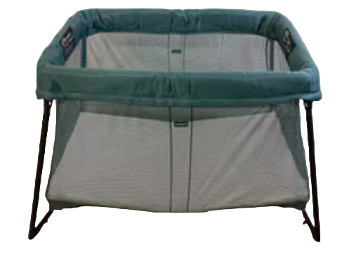 Shop BabyBjorn Travel Crib Light Bundle with Fitted Sheet, Dark Green at Goodbuygears