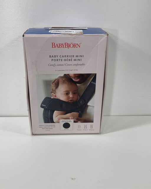 Shop BabyBjorn Baby Carrier Mini, Black Cotton at Goodbuygears
