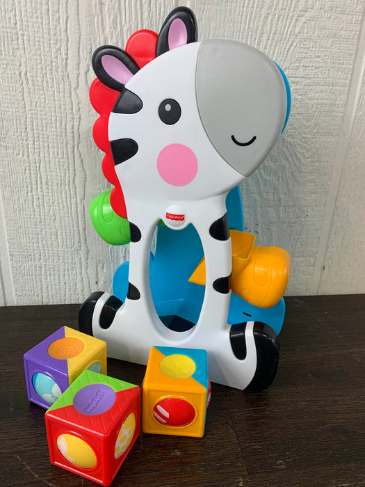 used Fisher Price Roller Blocks Tumblin’ Zebra