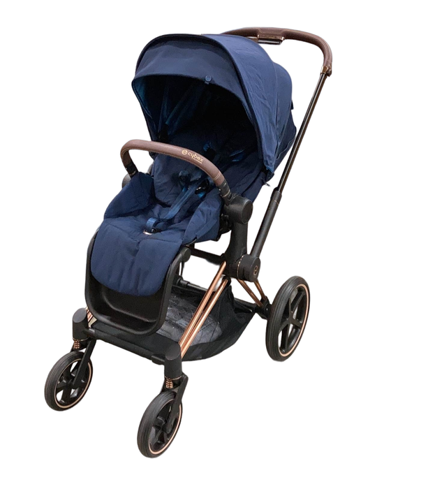 Shop Cybex PRIAM Stroller, Rosegold, Nautical Blue, 2022 at Goodbuygears