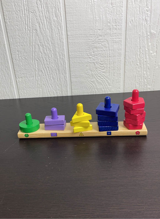 used Melissa & Doug Stack & Sort Board