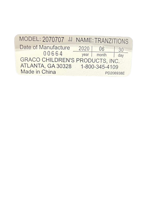 Shop Graco Tranzitions 3-in-1 Harness Booster Car Seat, 2020, Proof at Goodbuygears