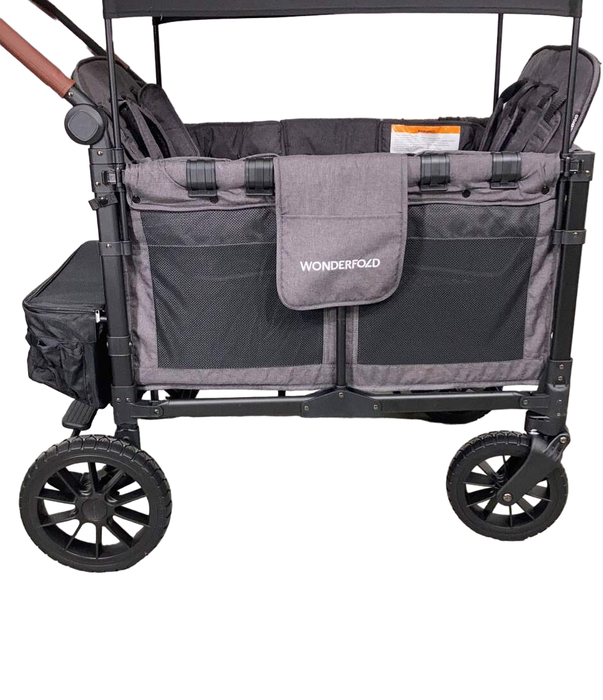 Shop Wonderfold W4 Luxe Quad Stroller Wagon, 2023, Charcoal Grey with Black Frame at Goodbuygears