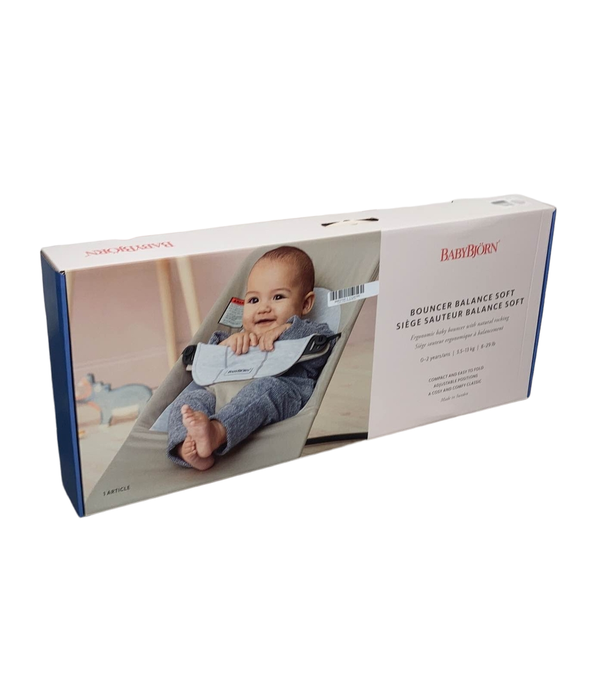 Shop BabyBjorn Bouncer Balance Soft, Dark Gray Frame, Khaki/Beige at Goodbuygears