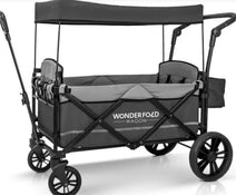 Shop Wonderfold X2 Push + Pull Double Stroller Wagon, 2021, Stone Gray at Goodbuygears