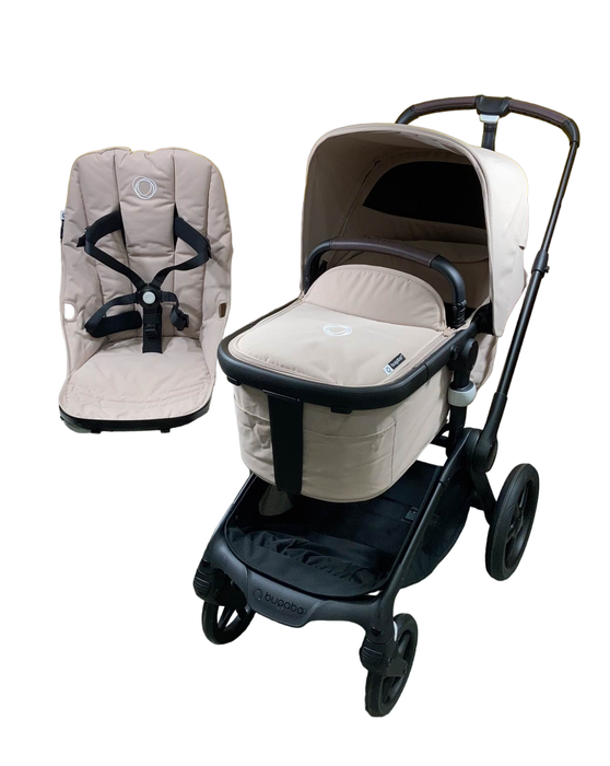 Shop Bugaboo Fox 5 Stroller, 2023, Black Frame, Desert Taupe at Goodbuygears