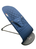 Shop BabyBjorn Bouncer Bliss, Dark Gray Frame, Midnight Blue Cotton Classic Quilt at Goodbuygears