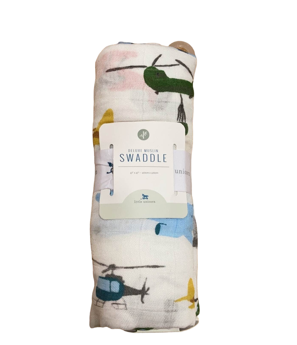 Shop Little Unicorn Deluxe Muslin Swaddle, Air Show at Goodbuygears