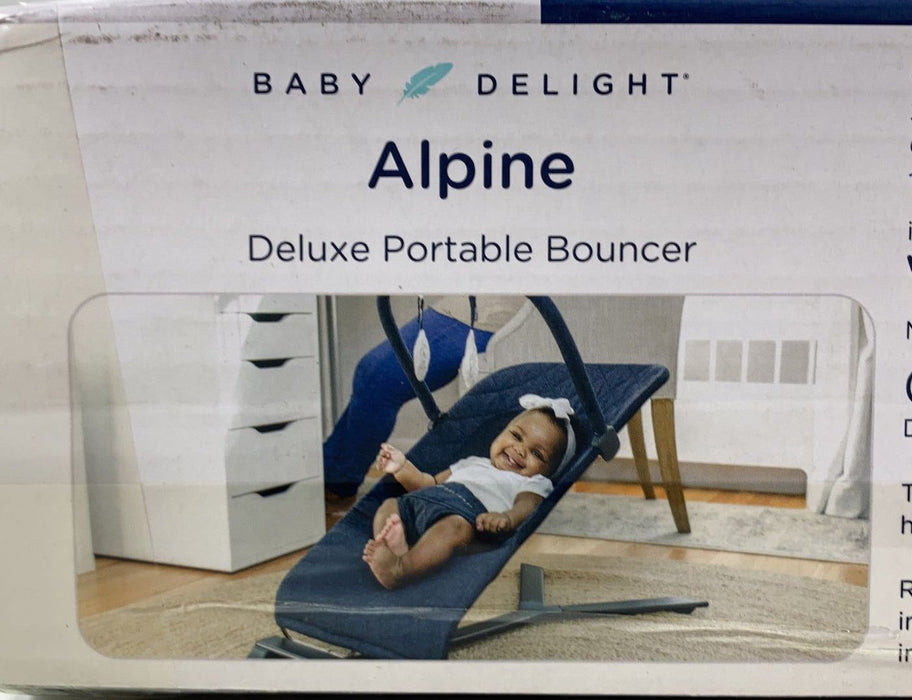 Shop Baby Delight Go With Me Alpine Deluxe Portable Bouncer, Quilted Indigo at Goodbuygears