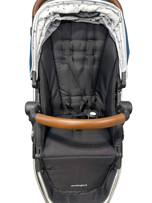 Shop Mockingbird Single Stroller, 2020, Sea, Watercolor Drops, Silver With Penny Leather at Goodbuygears