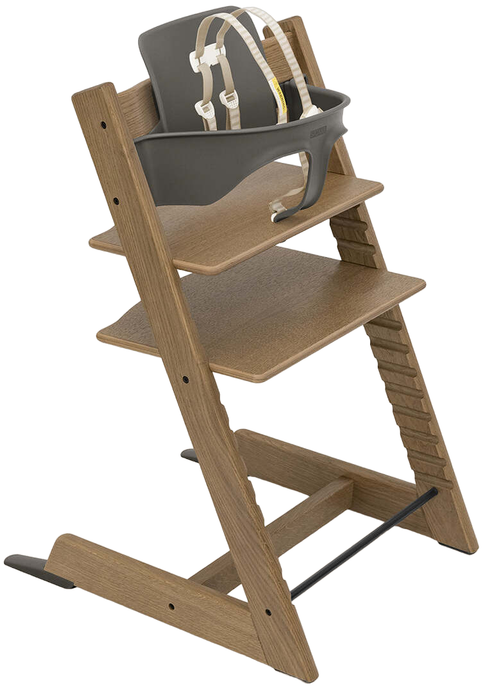 Shop Stokke Tripp Trapp High Chair With Baby Set, Oak Brown at Goodbuygears