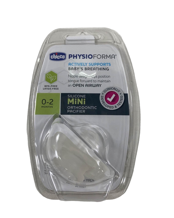 Shop Chicco PhysioForma Soft Silicone Orthodontic Pacifier, 0-2 months, Clear at Goodbuygears