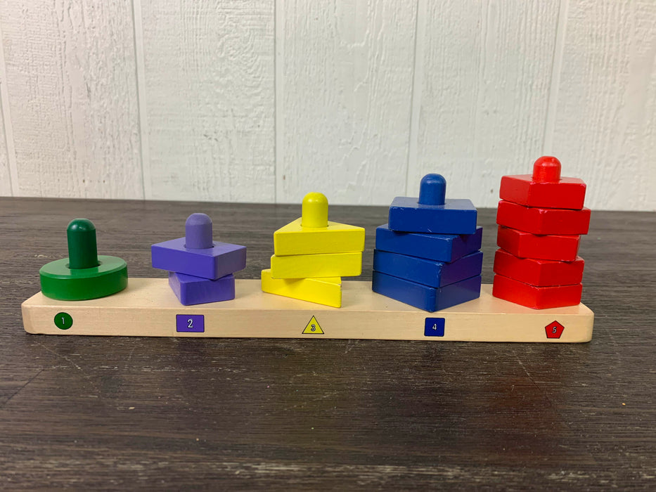 used Melissa & Doug Stack & Sort Board