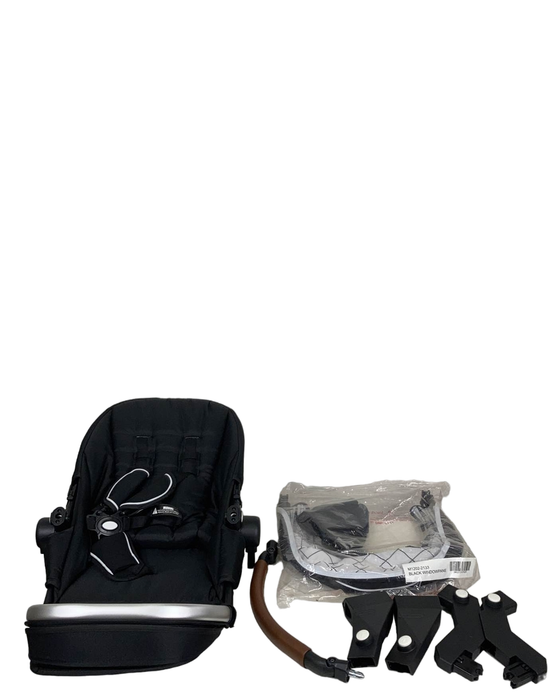 Shop Mockingbird 2nd Seat Kit with Extendable Canopy, 2021, Black, Windowpane, Silver with Penny Leather at Goodbuygears